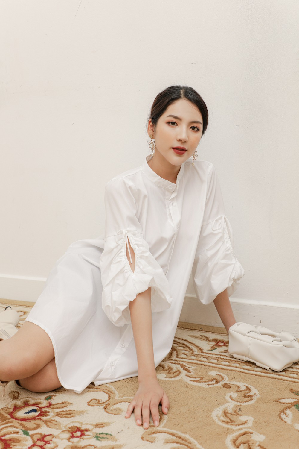 XIPI - Đầm Sơ Mi Trắng Nơ Sau - Freesize | BigBuy360 - bigbuy360.vn