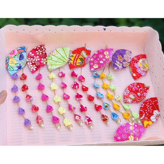 Phụ liệu tự làm kẹp Kanzashi bằng vải Chirimen