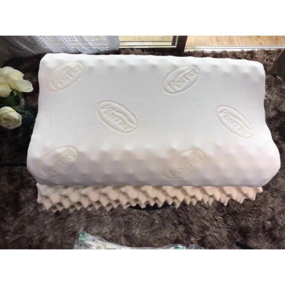 Gối cao su non Ventry Miha Bedding, hàng loại 1 Thái lan đàn hồi cực tốt chống mỏi vai gáy