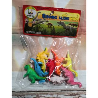 Trọn bộ 10 khủng long cao su như thật.