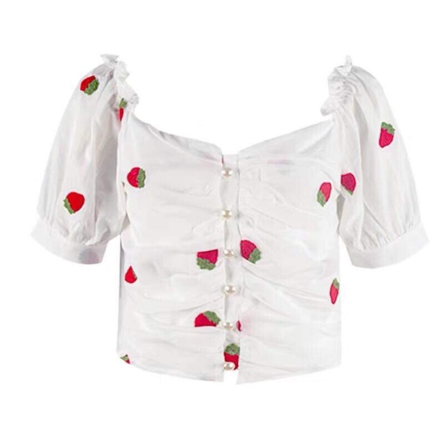 Áo croptop dâu& dứa