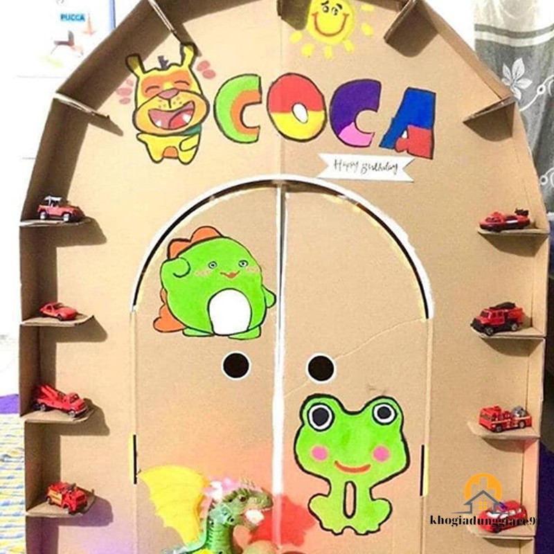 Nhà giấy carton lắp ráp cho bé - Nhà lắp ghép thông minh, Sáng Tạo và An Toàn