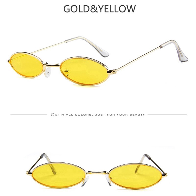 Kính mát kim loại nhỏ kiểu retro cho nam nữ