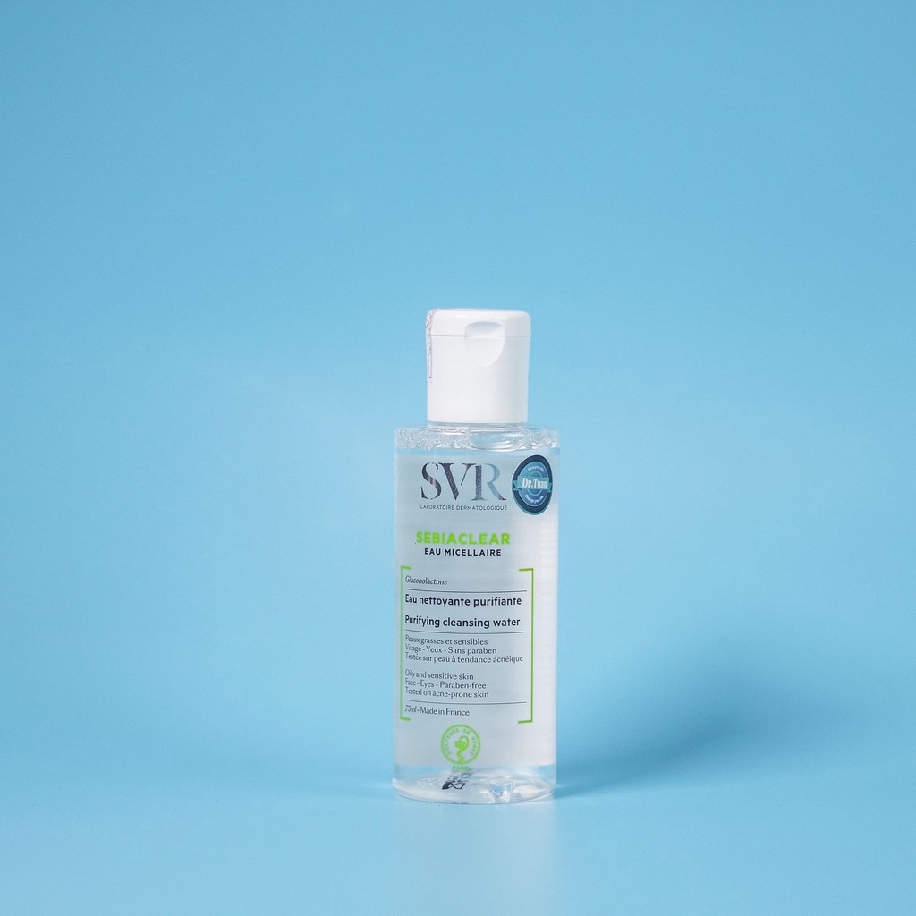 Nước làm sạch da, tẩy trang và giúp loại bỏ dầu cho da SVR SEBIACLEAR Eau Micellaire 75ml