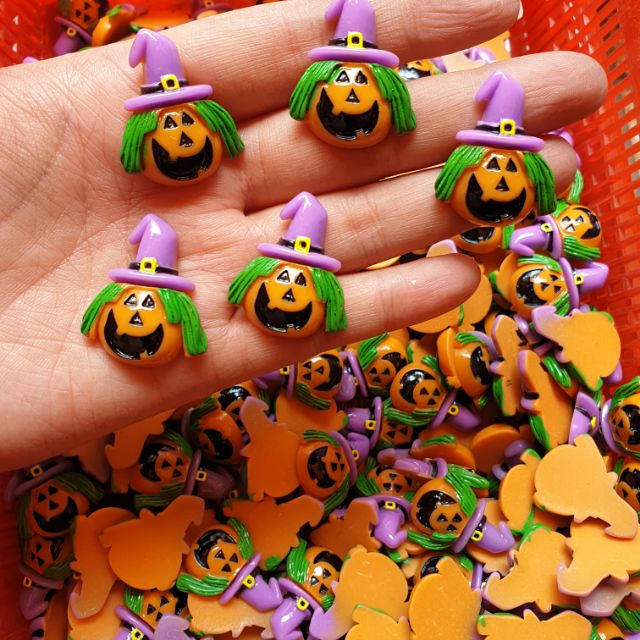 Charm Halloween nguyên liệu trang trí slime