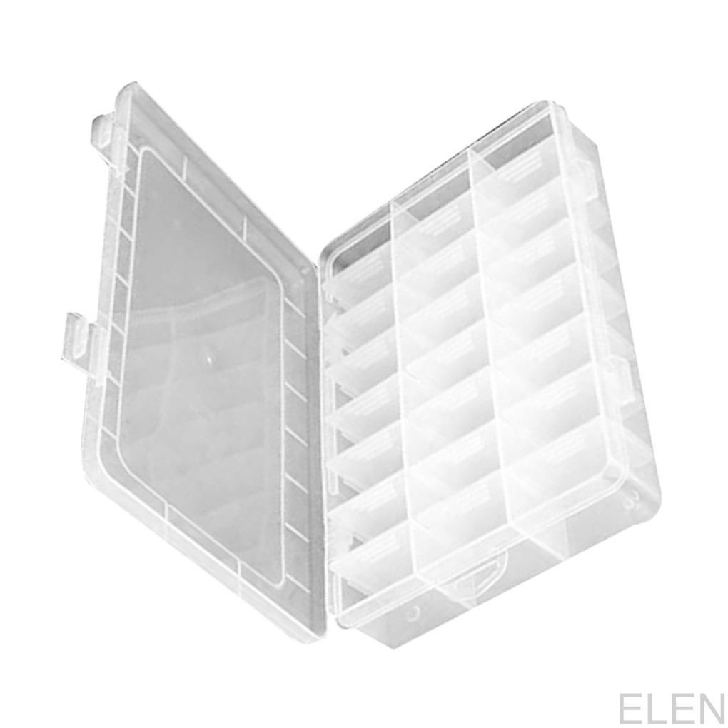 24 Grids Transparent Storage Box Tools Empty Case PP Plastic Jewelry Container Part Organizer ELEN