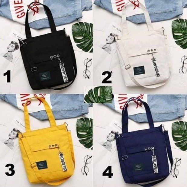 (MẪU 1)Túi Tote 3 Khoen Vàng-Đen-Trắng-Xanh đen - [ Phong Cách Hàn Quốc ] Store4girls