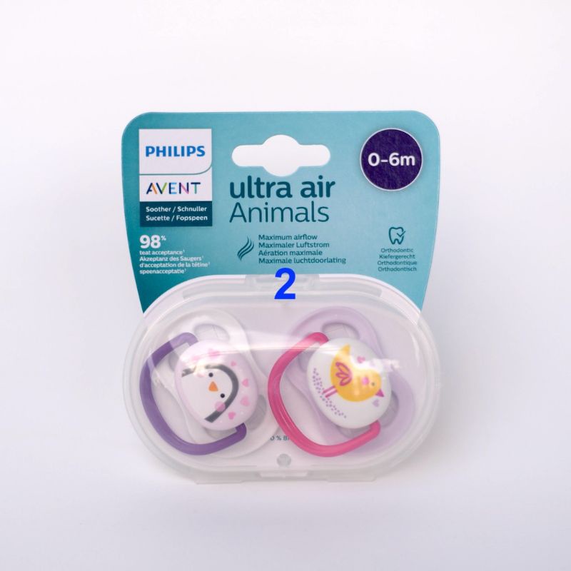 [Hộp 2 Chiếc] Ti Ngậm Thông Khí Avent Ultra Air (0-6m) Cho Bé