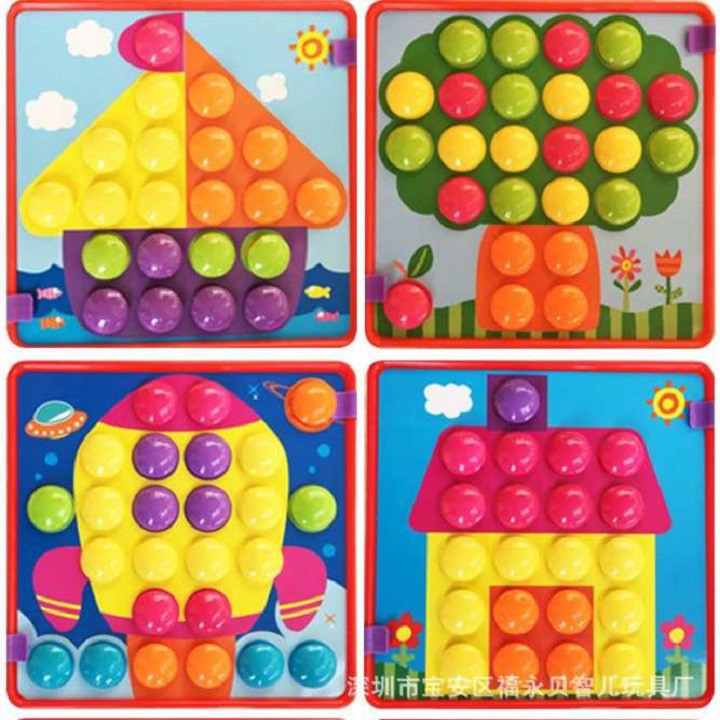 Bộ Nút Ghép Hình Đồ Chơi Sáng Tạo Cho Bé NO.M9A