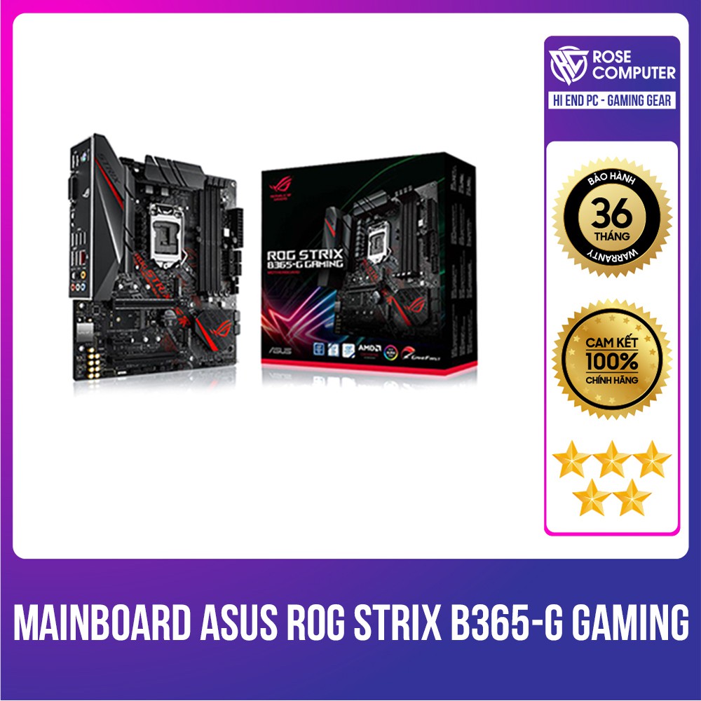 Mainboard ASUS ROG STRIX B365-G GAMING (Intel B365 , Socket 1151, m-ATX, 4 khe RAM DDR4)