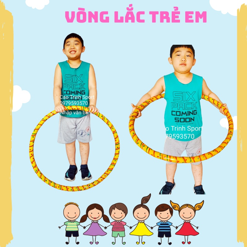 (tặng thước đo eo 20k)Vòng lắc eo bụng bằng mây loại trẻ em