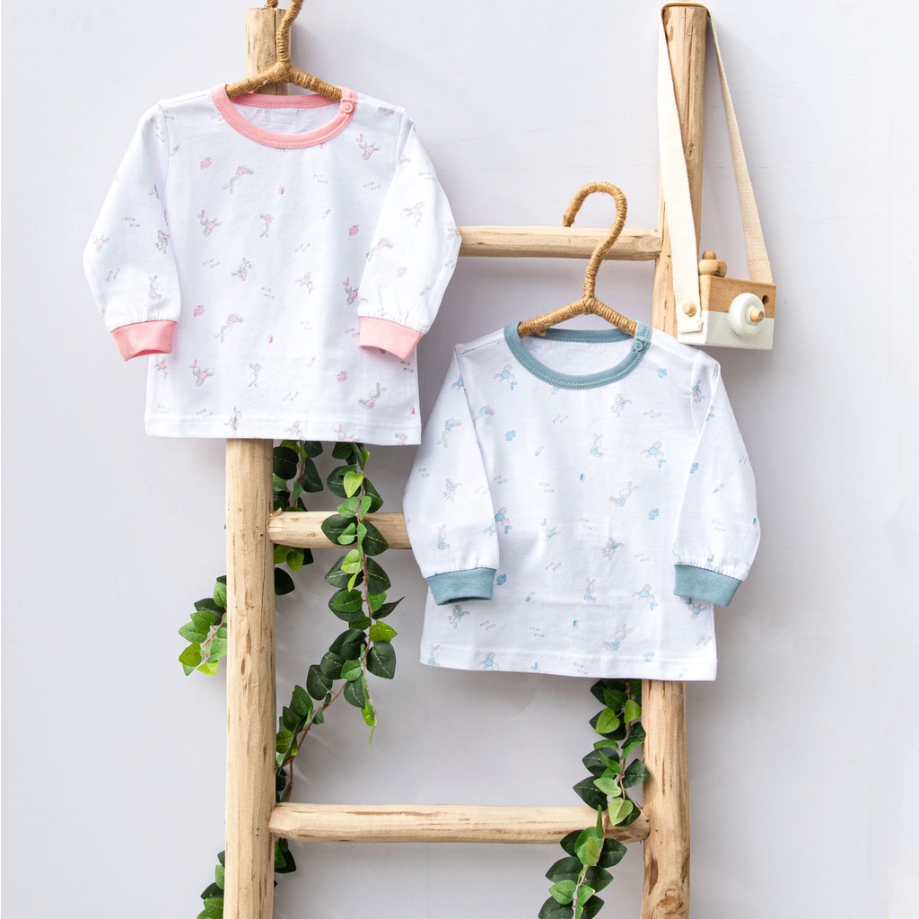 Áo Sơ Sinh Dài Tay, Nút Vai MIOMIO - Cho Bé Trai, Bé Gái (Từ 3-24M), Vải Cotton