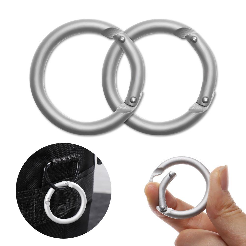 MUVAKO Set 5 Khóa Lò Xo Mạ Bạc Hình Tròn Chuyên Dụng Cho Túi Xách