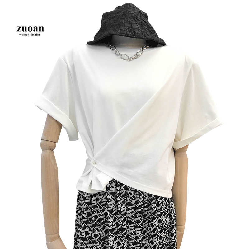 SUXI Áo Tay Ngắn Croptop Màu Trơn Phong Cách Hàn Quốc Dành Cho Nữ