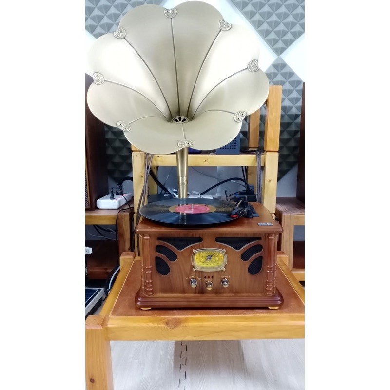 máy hát đĩa than loa kèn tân cổ điển đĩa than, radio , usb mẫu đẹp mới