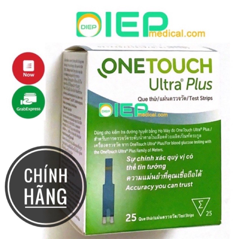  ✅ ONETOUCH ULTRA PLUS 25 QUE - Que thử đường huyết máy One Touch Ultra Plus Flex