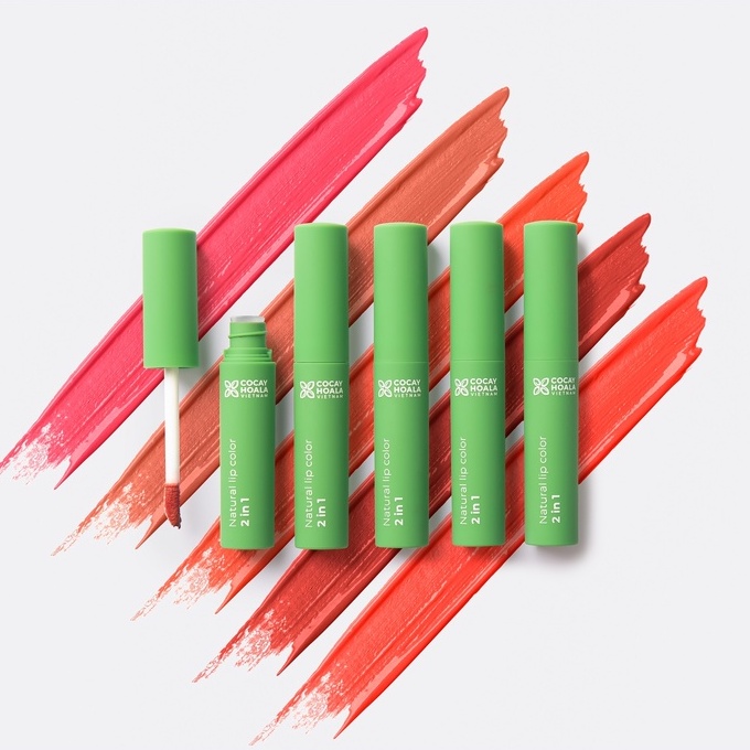 Son kem lì hữu cơ cà chua Cocayhoala Mềm mịn lâu trôi - Dưỡng môi 2in1 Bền màu cả ngày - 2.5g | BigBuy360 - bigbuy360.vn