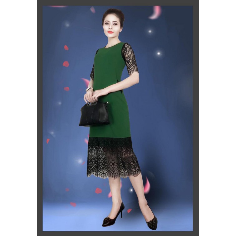 đầm dạ hội trung niên shopeelive 265k