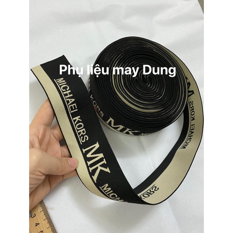 thun lưng váy quần kiểu màu đen be bảng 5cm