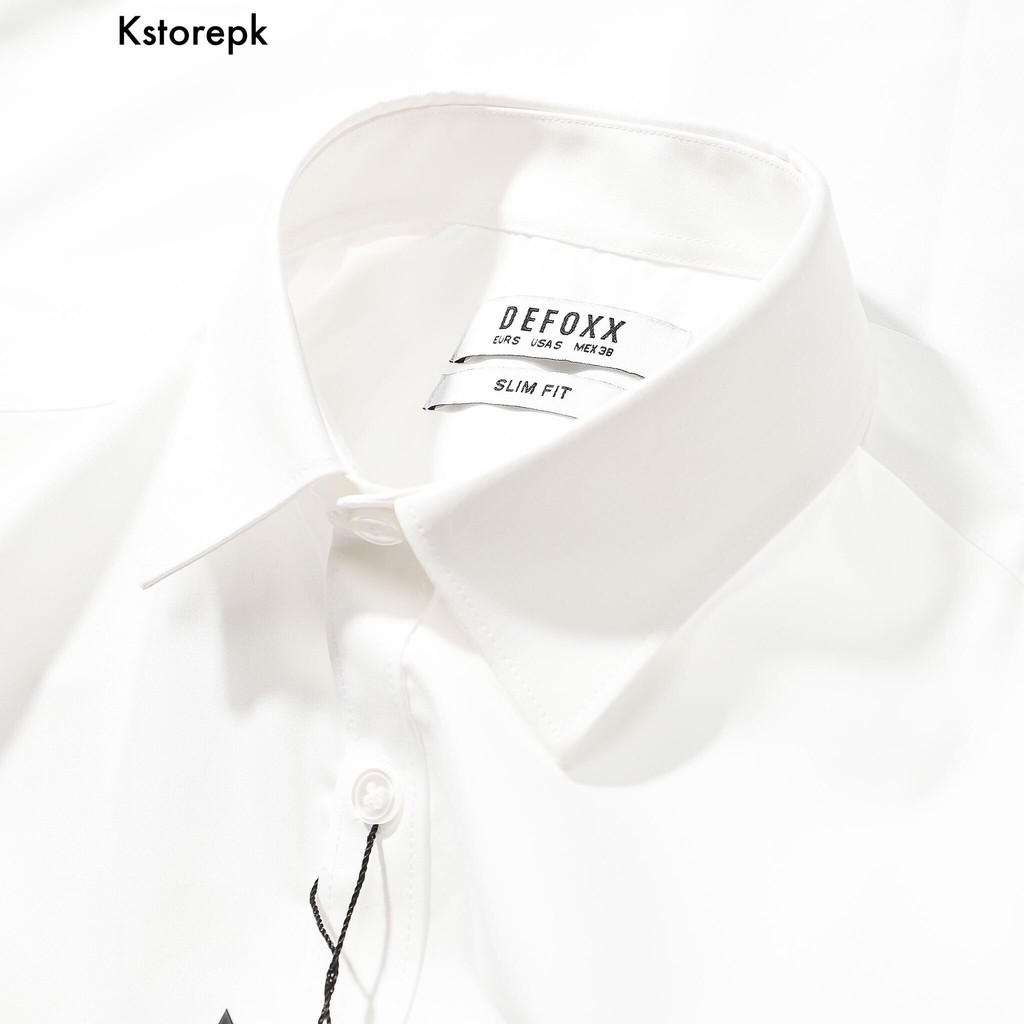 Áo sơ mi nam trắng trơn vải chống nhăn cao cấp form slimfit KSTORE SMDTDFMDTK1 | BigBuy360 - bigbuy360.vn