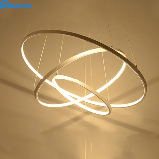 Đèn thả trần 3 vòng led 30-50-70 tích hợp trang trí phòng khách Led 3 chế độ màu TH816B Ngân Tin