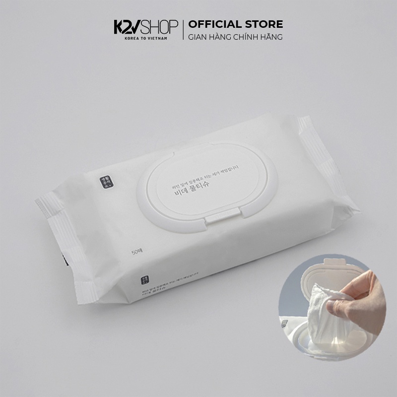 Gói 60 Miếng Khăn Giấy Ướt Vệ Sinh Tan Được Trong Nước Saengong - K2V Shop