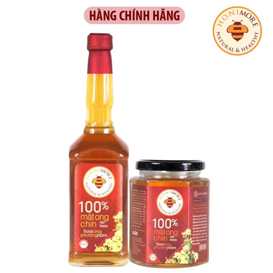 Mật ong rừng Phương Nam Honimore 630g tặng 1 hũ mật ong nguyên chất 360g - tăng sức đề kháng, làm đẹp da, tốt cho dạ dày