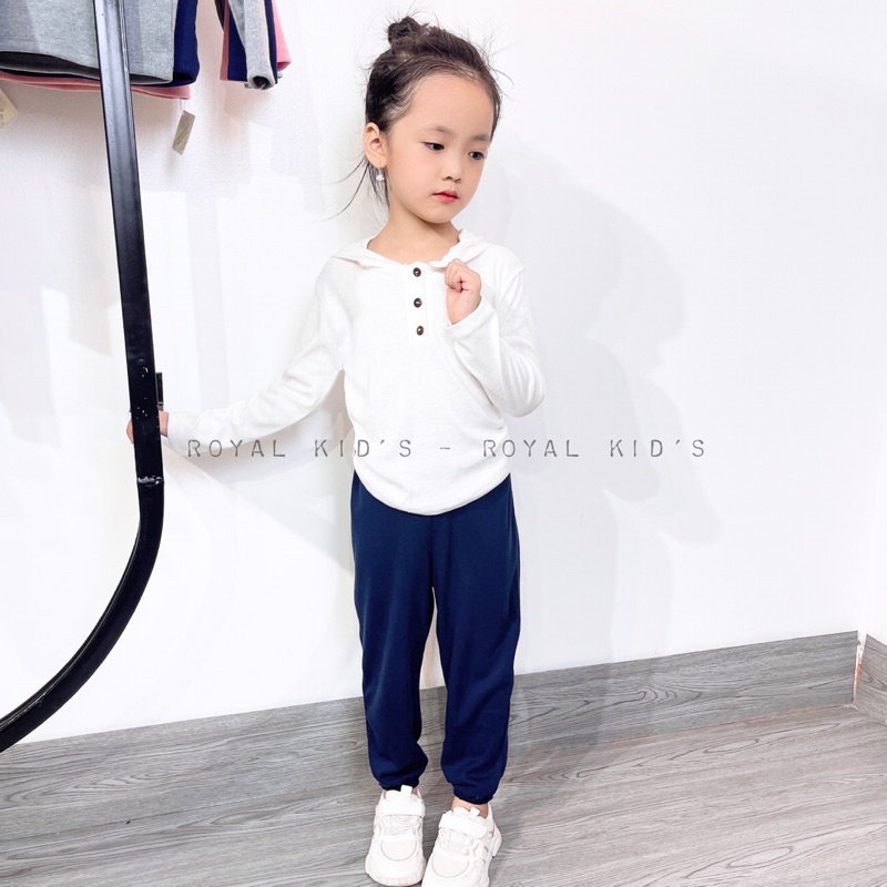 Đồ bộ bé gái thu đông chất bozip cotton xuất dư Royal Kids
