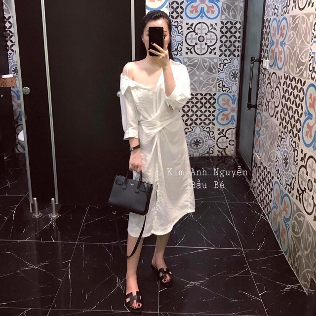 váy lệch vai