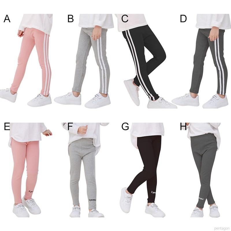 Quần Legging chất Cotton hoạ tiết kẻ sọc cho bé