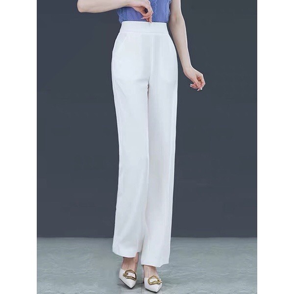 Quần Suông Ống Rộng Khoá Sườn - Quần Culothes Ống Rộng Cạp Cao Khoá Sườn Tôn Dáng-mã 86