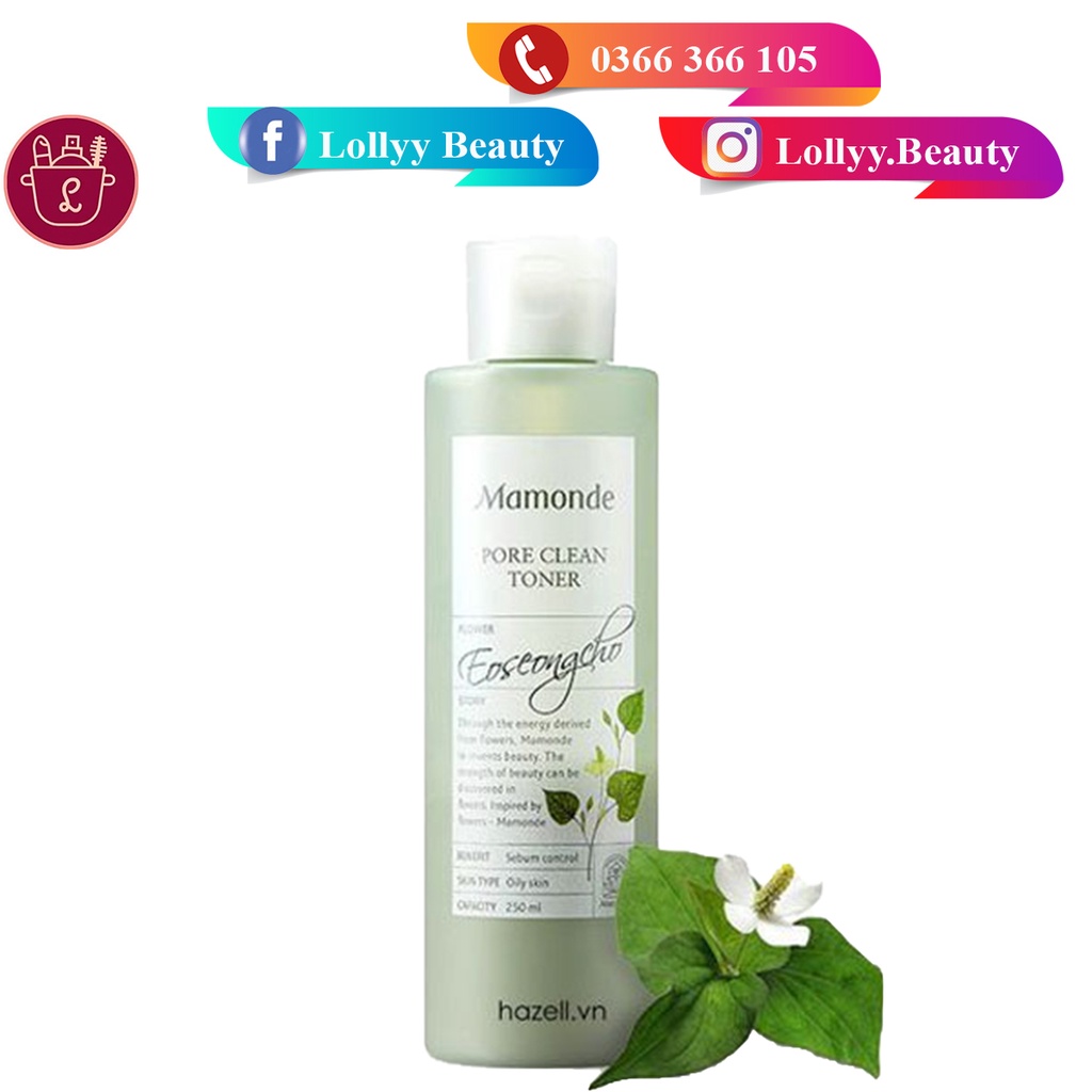 Toner Mamonde Diếp Cá Pore Clean Eoseongcho Dành Cho Da Dầu Mụn chính hãng