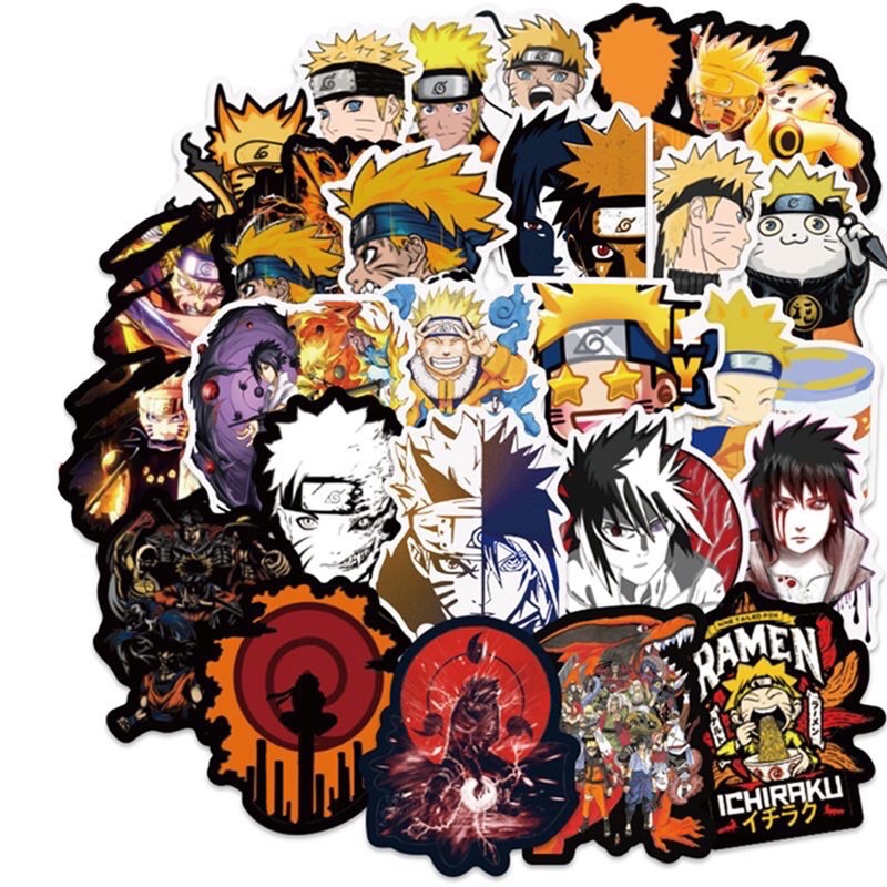 10 sticker dán hình naruto anime trang trí