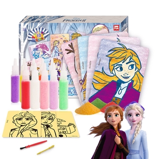 Disney bức tranh cát trẻ em màu cát thủ công tự làm sản xuất cậu bé cô gái bé công chúa câu đố vẽ đầu đồ chơi