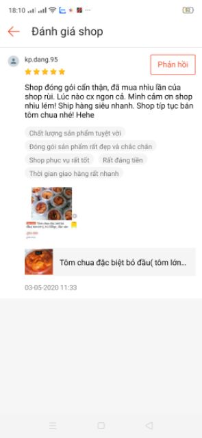 Tôm chua Huế cao cấp bỏ đầu COMBO 2 HỦ 400gr