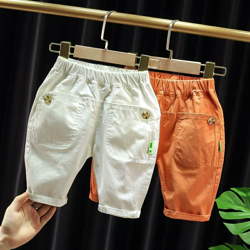 Quần Short Cotton Mỏng Ống Rộng Phong Cách Phương Tây Hợp Thời Trang Mùa Hè Cho Bé Trai 3-6 Tuổi