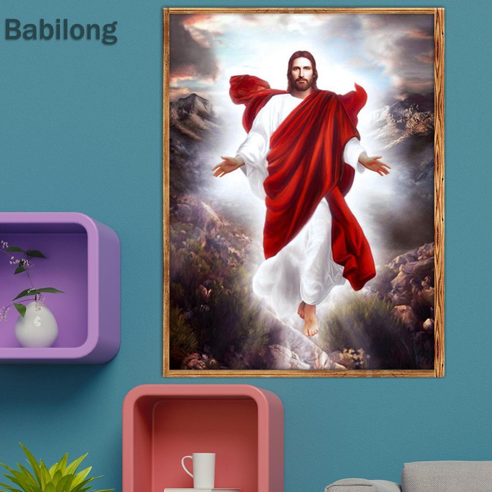 Set tranh đính đá 5d hình chúa Giêsu độc đáo DIY