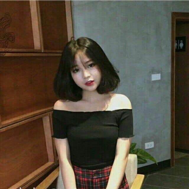 Áo croptop thun gân