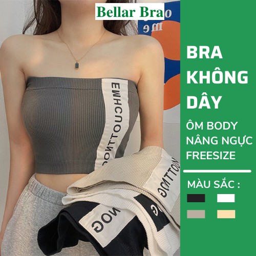 Áo Croptop Không Dây - Áo Bra Không Dây đệm mút mỏng Len Tăm Ôm Body Sexy B1998