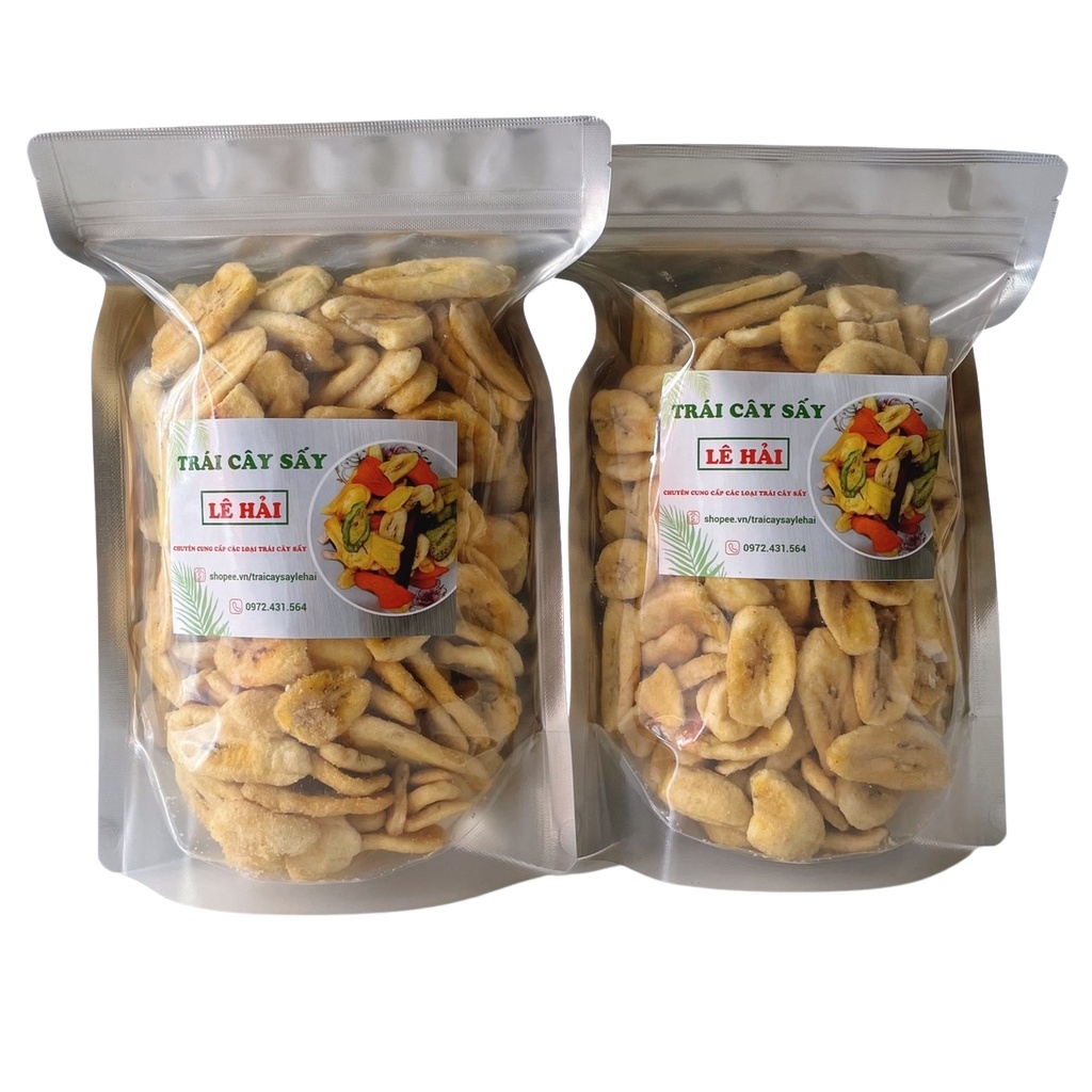 Chuối sấy Lê Hải, giòn ngọt, không chát, nguyên miếng 250g / 500g / 1kg