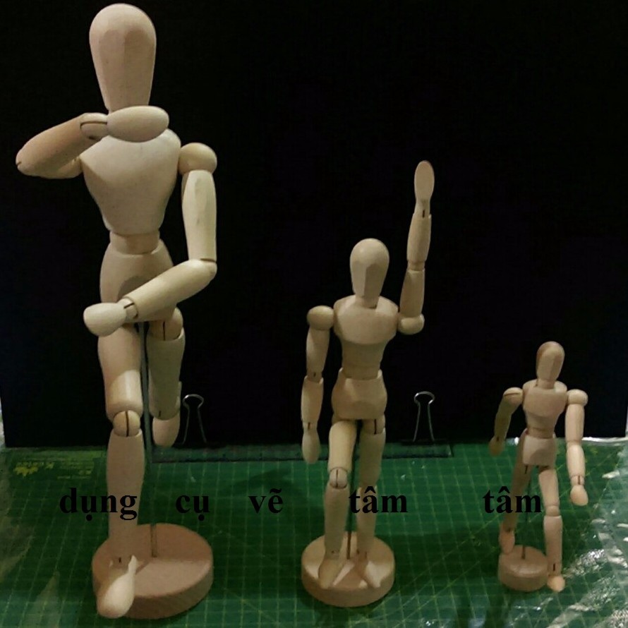 [ TÂM TÂM ]-Người gỗ, Hình nhân tạo dáng-