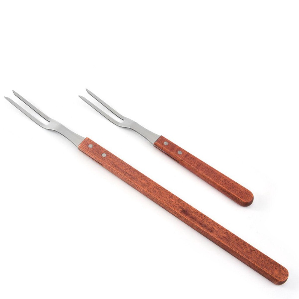 Nĩa Nướng Thịt BBQ Tay Cầm Bằng Gỗ Tiện Dụng