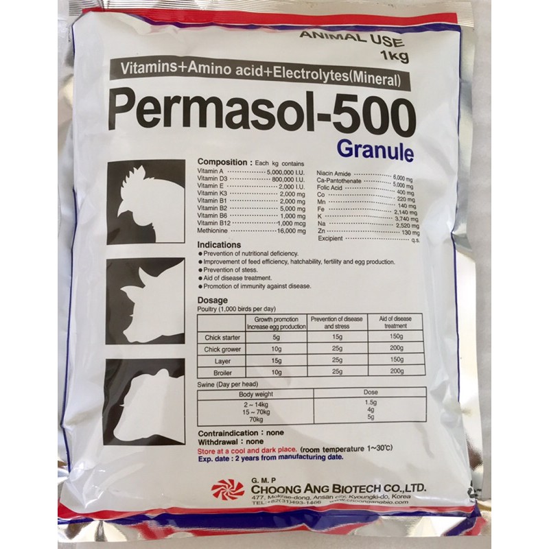 Permasol-500 dạng hạt  1kg/gói