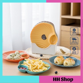 Đĩa nhựa decor đẹp set 4 đĩa đựng thức ăn hình vỏ sò nhiều màu chất lượng cao hhshop