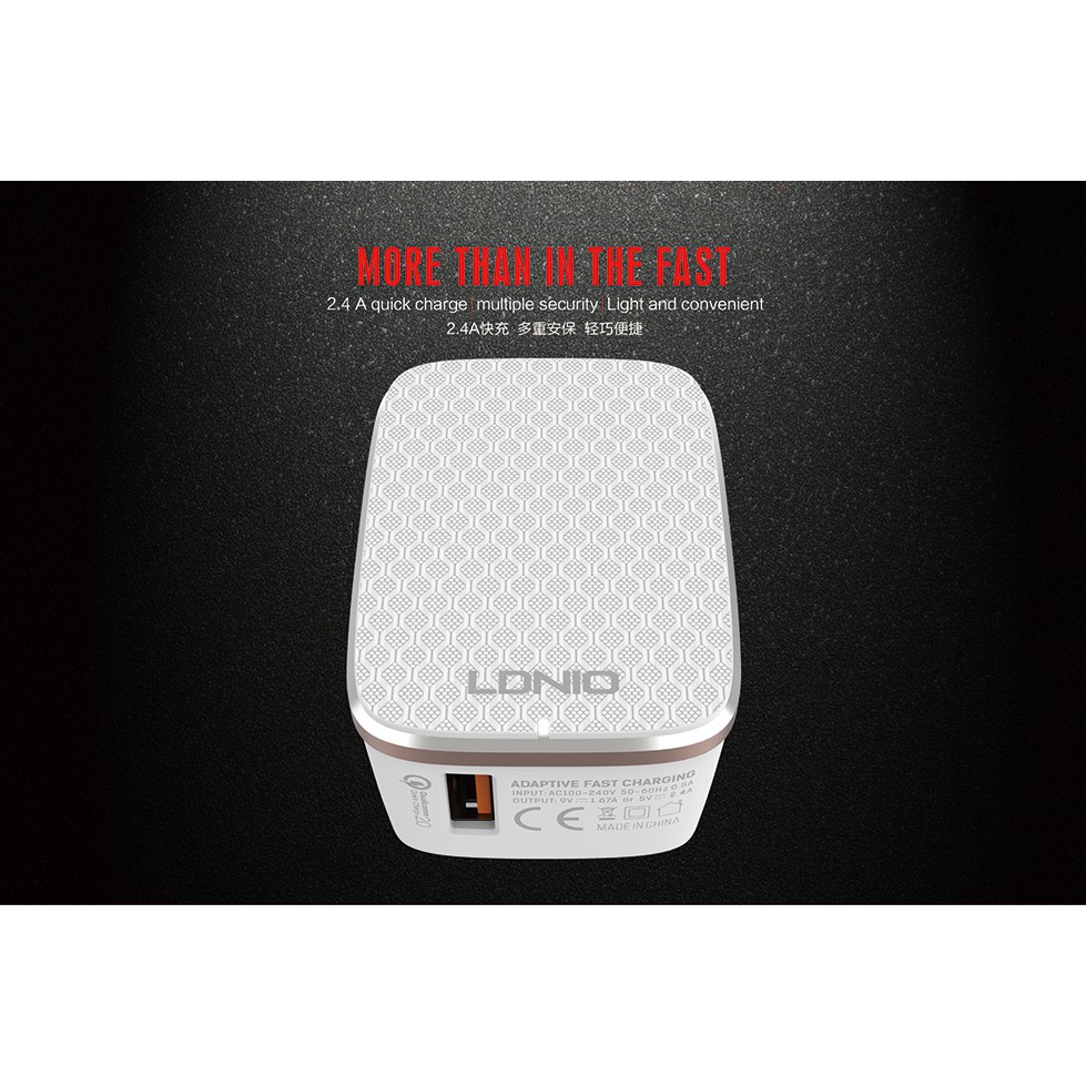 Cóc Sạc nhanh QC chính hãng LDNIO A1204Q