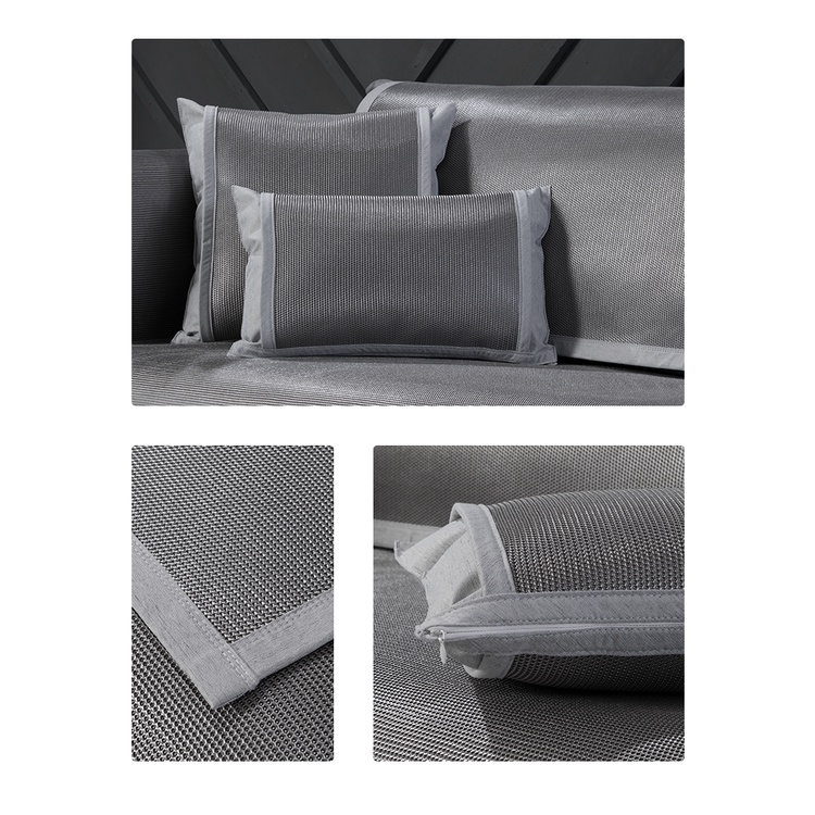 Vỏ Bọc Đệm Ghế Sofa Mùa Hè Bằng Lụa Lạnh Mát Chống Trượt Phong Cách Bắc Âu