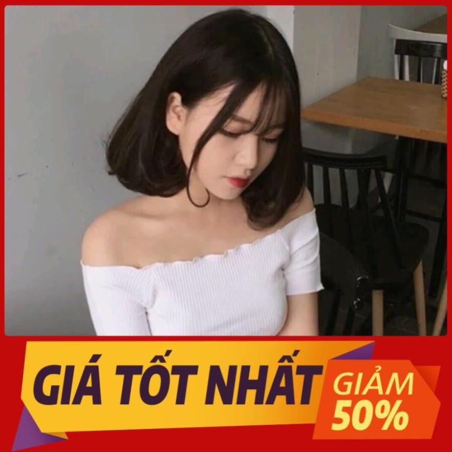 ÁO CROPTOP THUN GÂN ÔM BODY CO GIÃN - ÁO KIỂU CRT ULZANG NGẮN TAY BẸT HỞ VAI TRƠN BASIC 47 *21