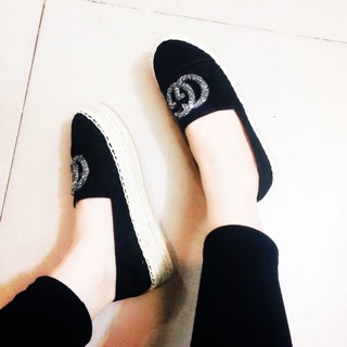 Tổng hợp mẫu slip on đế cói loại độn vừa