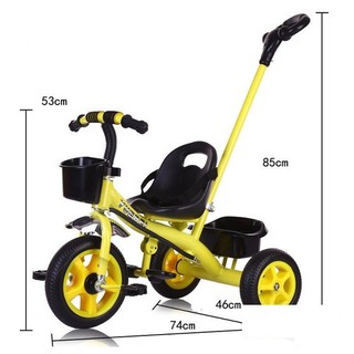 XE ĐẠP 3 BÁNH CÓ GIỎ CẦN ĐẨY TAY 2020