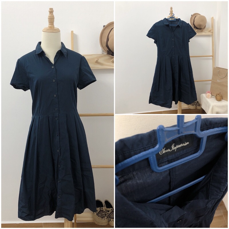 Đầm sơ mi sơ vin hiệu Unilo dưới 60 kg